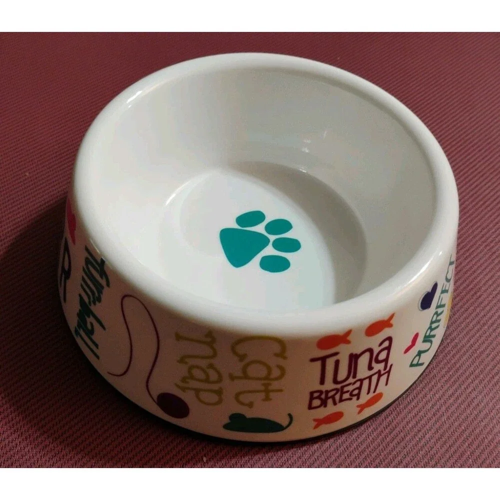 Whisker City Melamine Cat Bowl 12 oz Food Dish No Slip Grip (1)